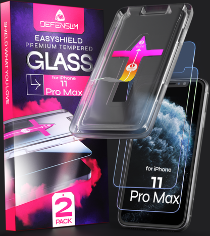 Defenslim iPhone 11 Pro Max Screen Protector [2-Pack] with Easy Auto-Align Install Kit
