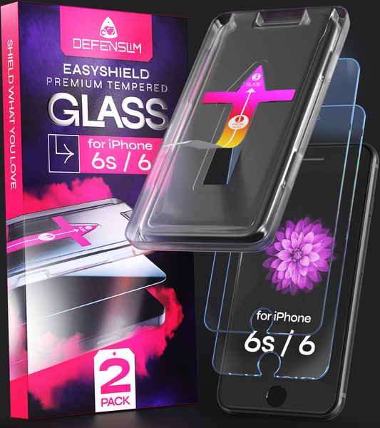 Defenslim iPhone 6s Screen Protector [2-Pack] with Easy Auto-Align Install Kit