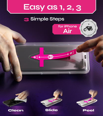 Defenslim iPhone AIR Screen Protector [2-Pack] with Easy Auto-Align Install Kit