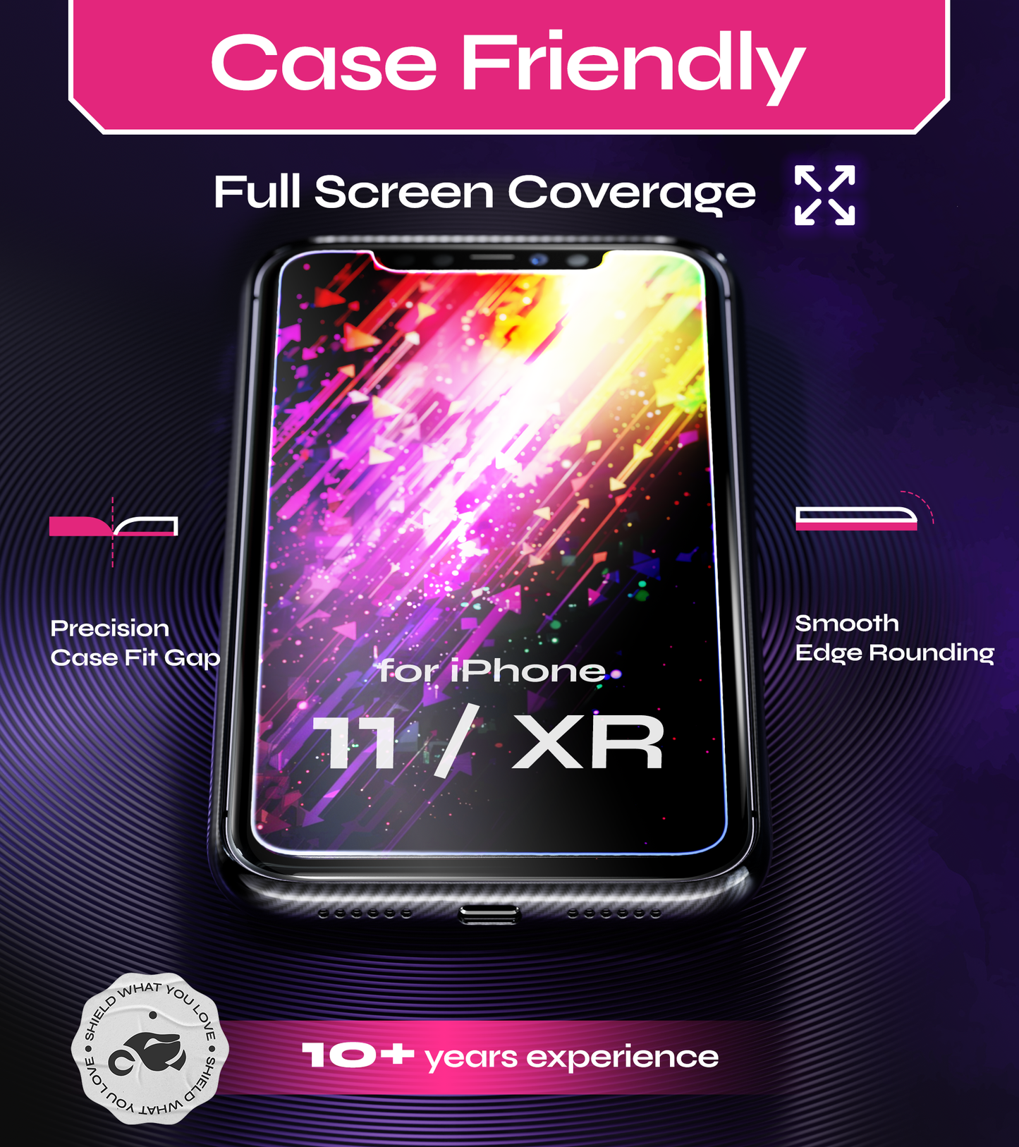 Defenslim iPhone 11 / XR Screen Protector [2-Pack] with Easy Auto-Align Install Kit