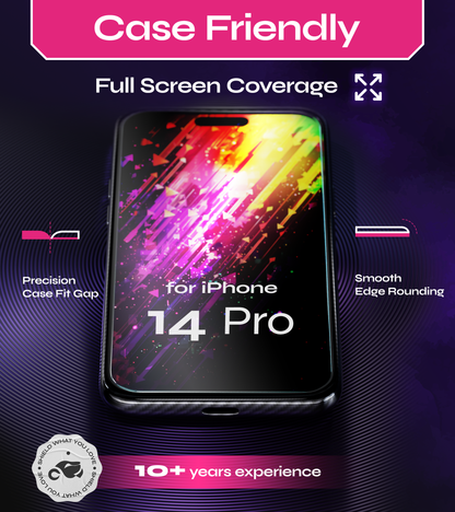 Defenslim iPhone 14 Pro Screen Protector [2-Pack] with Easy Auto-Align Install Kit