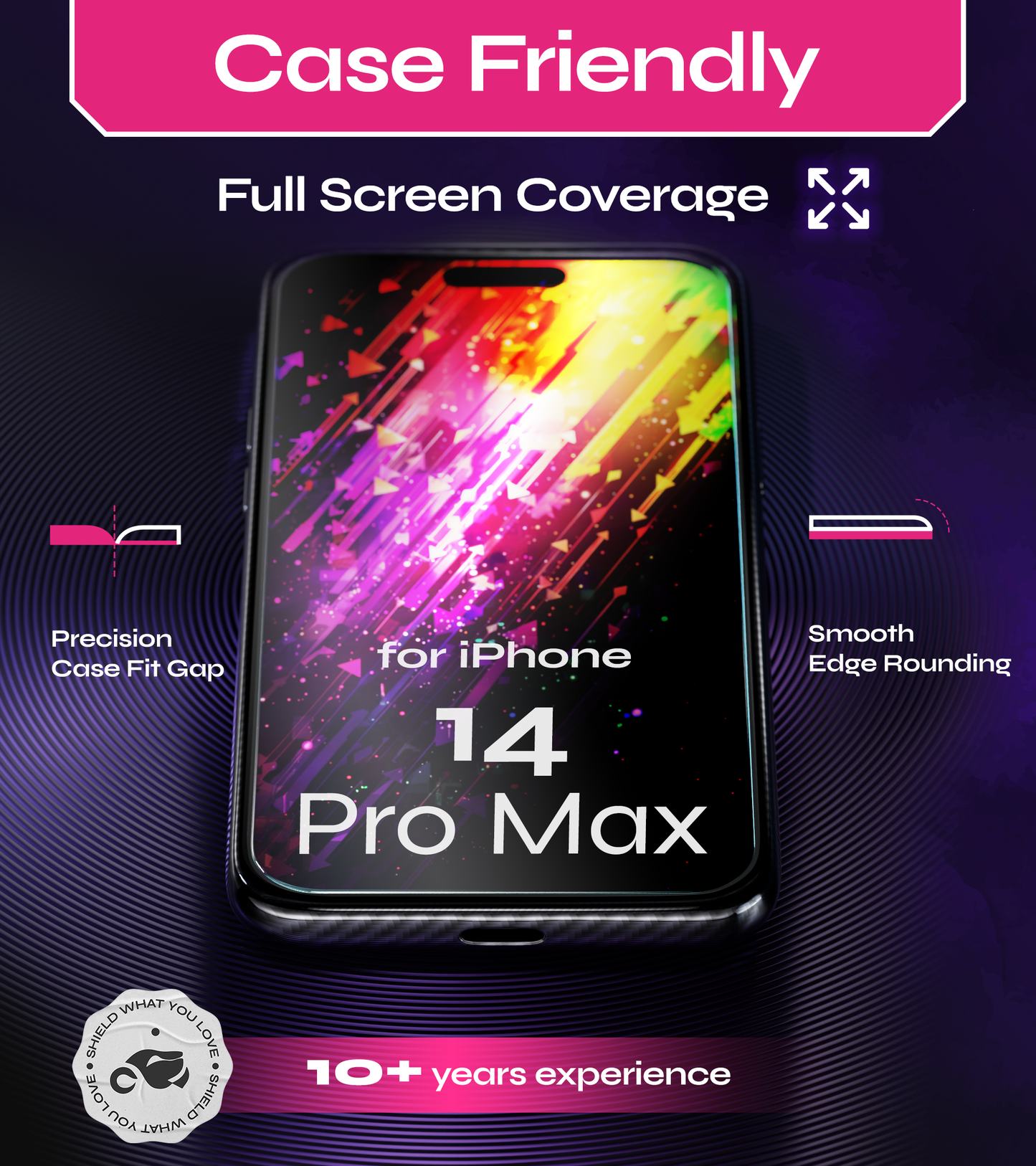 Defenslim iPhone 14 Pro Max Screen Protector [2-Pack] with Easy Auto-Align Install Kit
