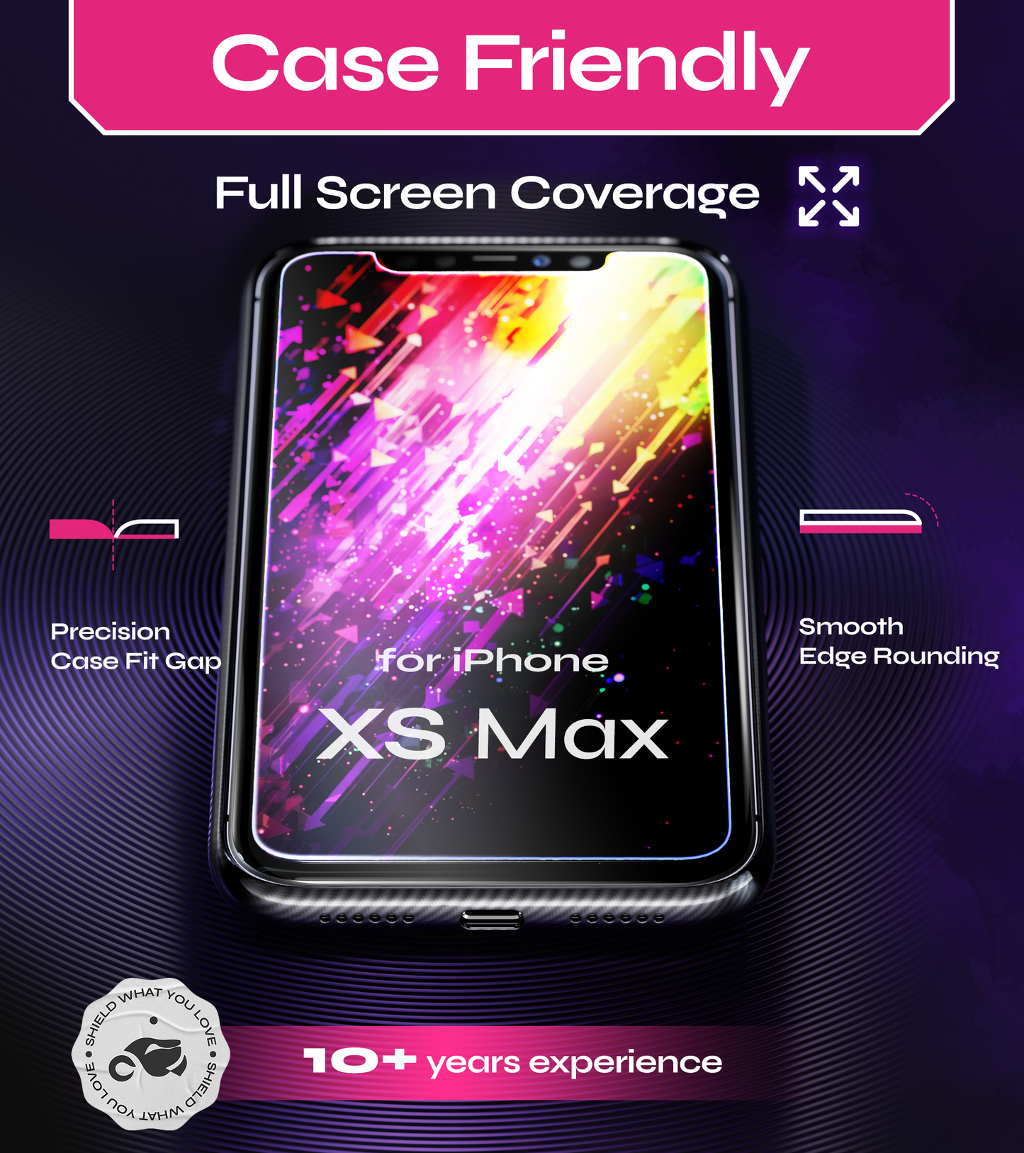 Defenslim iPhone XS Max Screen Protector [2-Pack] with Easy Auto-Align Install Kit