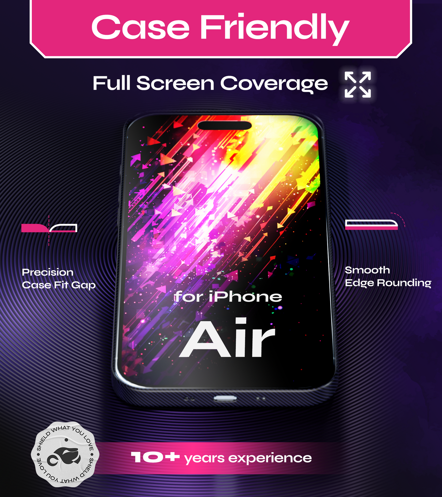 Defenslim iPhone AIR Screen Protector [2-Pack] with Easy Auto-Align Install Kit