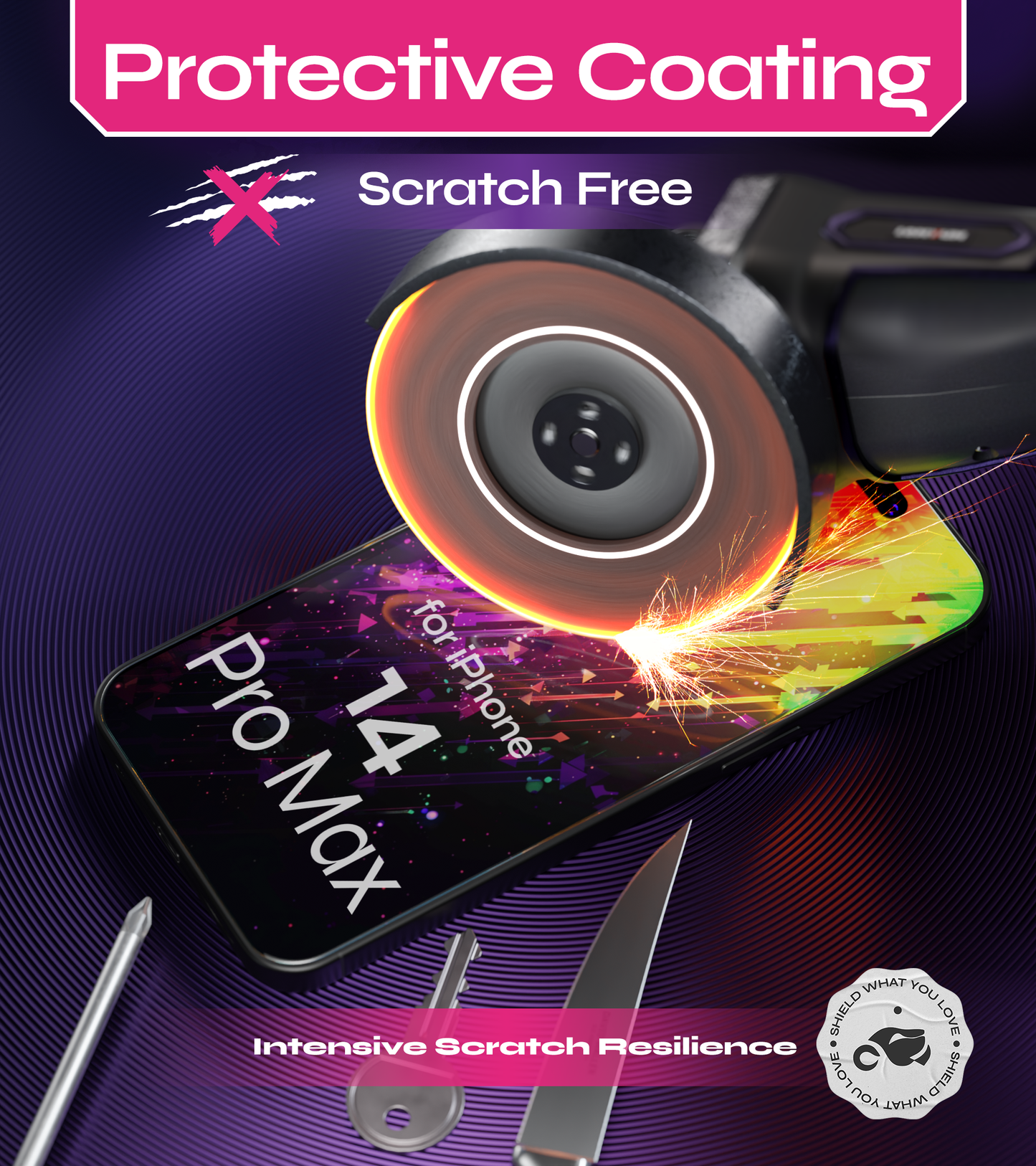 Defenslim iPhone 14 Pro Max Screen Protector [2-Pack] with Easy Auto-Align Install Kit
