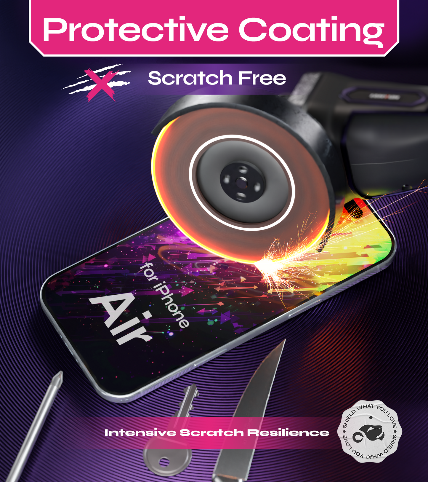 Defenslim iPhone AIR Screen Protector [2-Pack] with Easy Auto-Align Install Kit