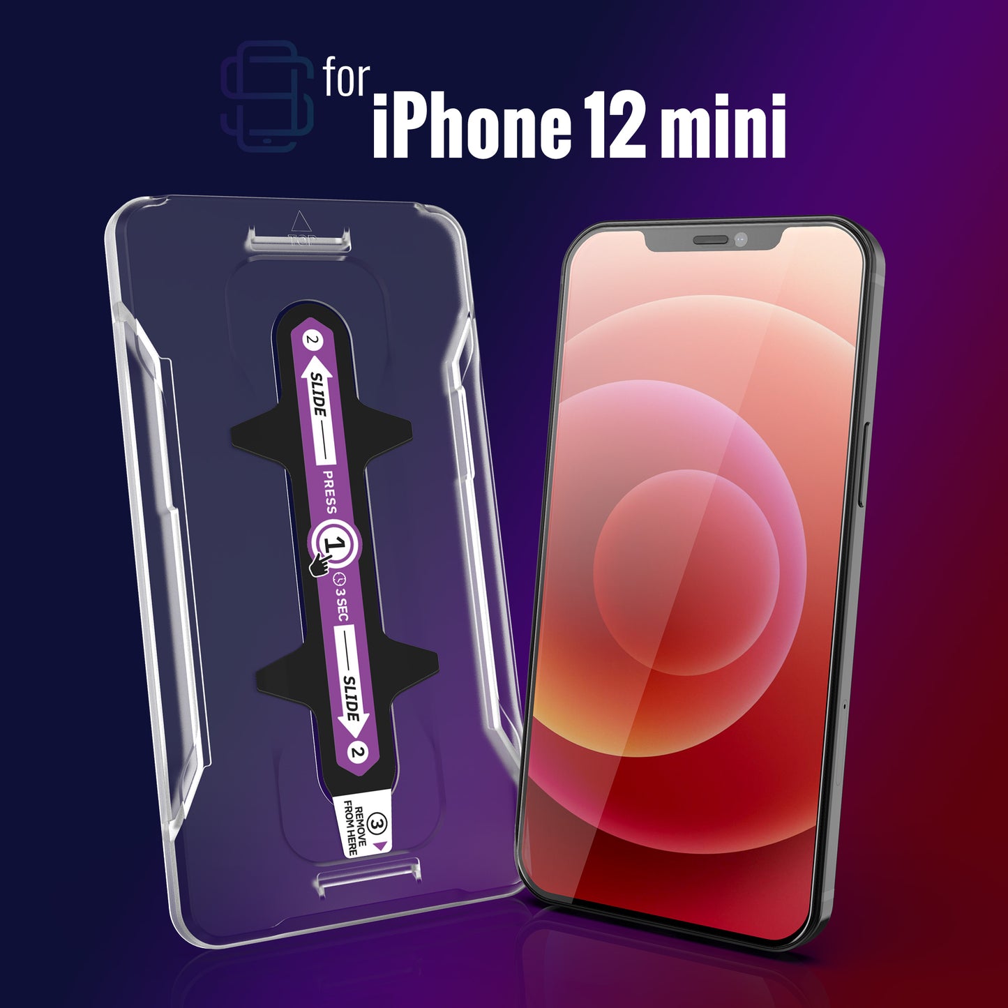 Defenslim iPhone 12 mini Screen Protector [2-Pack] with Easy Auto-Align Install Kit