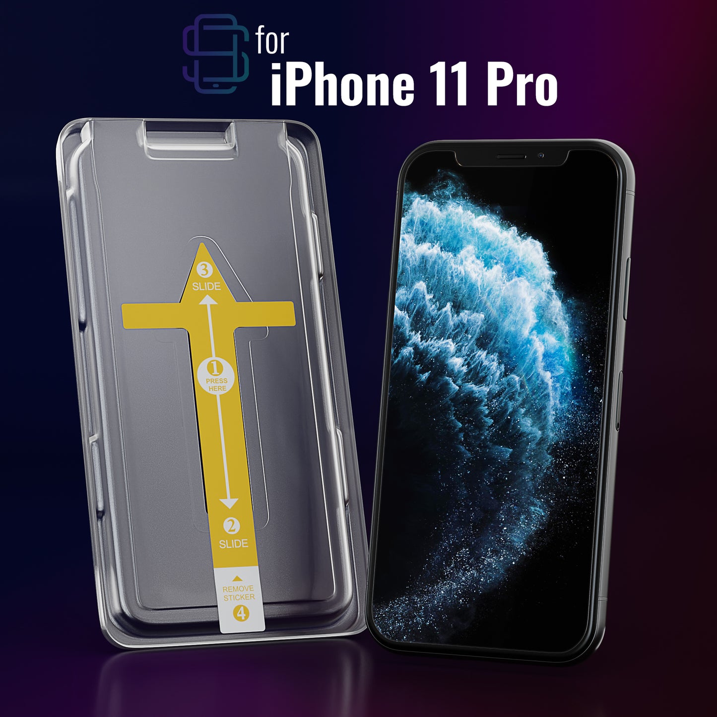 Defenslim iPhone 11 Pro Screen Protector [2-Pack] with Easy Auto-Align Install Kit