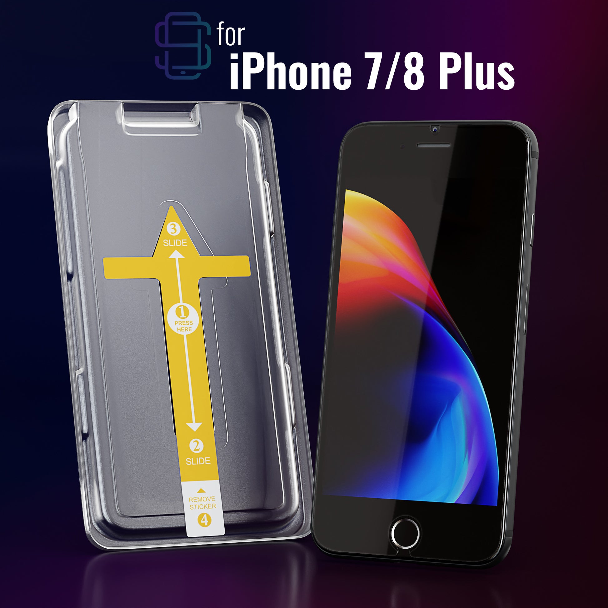  Defenslim Protector de pantalla para iPhone 8/7 Plus (paquete  de 2) con kit de instalación fácil de alinear automáticamente, vidrio  templado para iPhone 8 Plus, 7 Plus (5,5 pulgadas), nuevo cristal