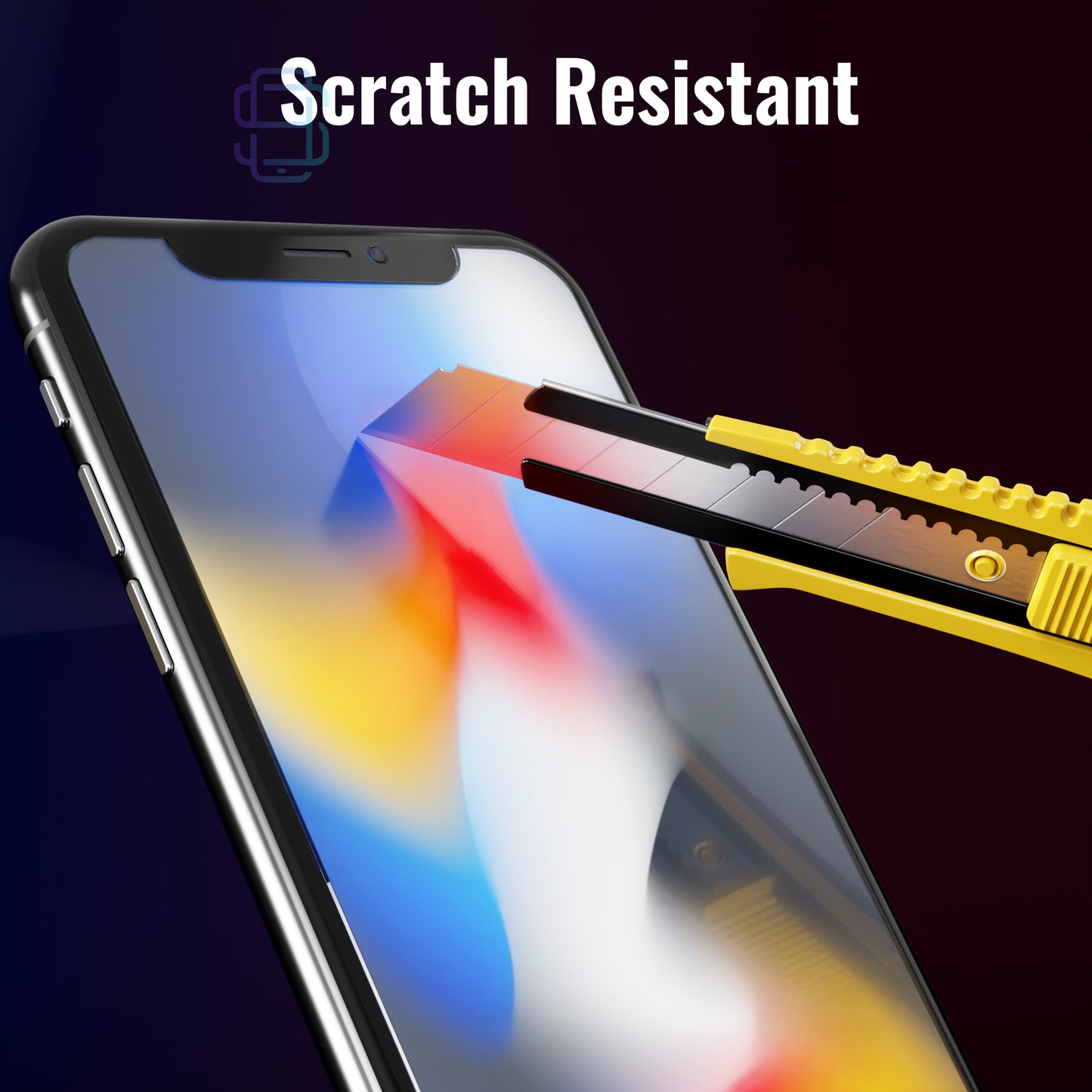 Defenslim iPhone XS Screen Protector [2-Pack] with Easy Auto-Align Install Kit