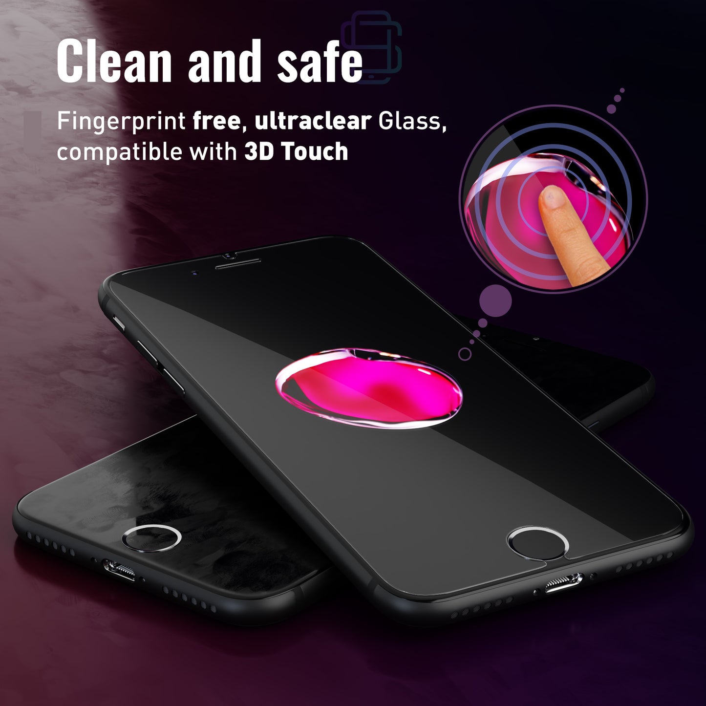 Defenslim iPhone 8/7 Screen Protector [2-Pack] with Easy Auto-Align Install Kit