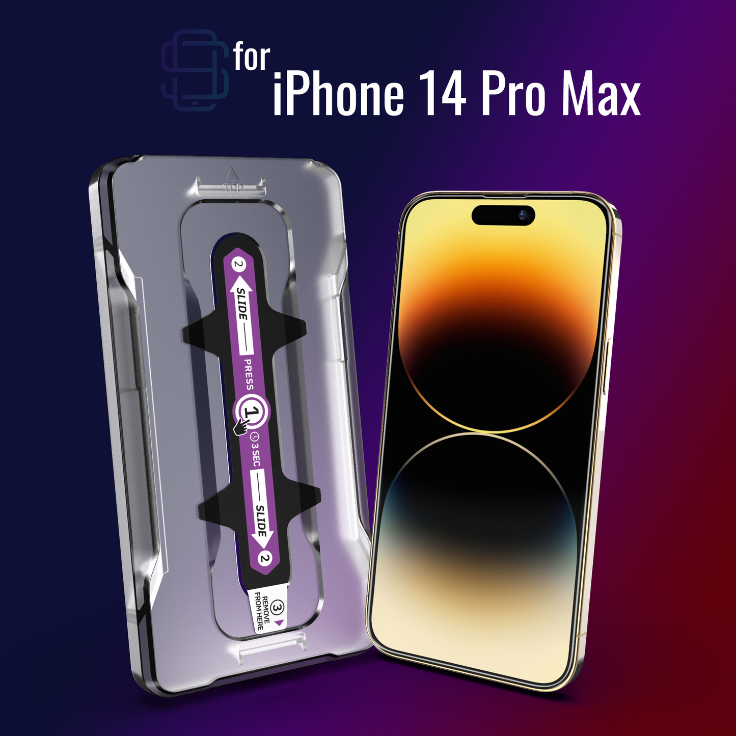 Defenslim iPhone 14 Pro Max Screen Protector [2-Pack] with Easy Auto-Align Install Kit